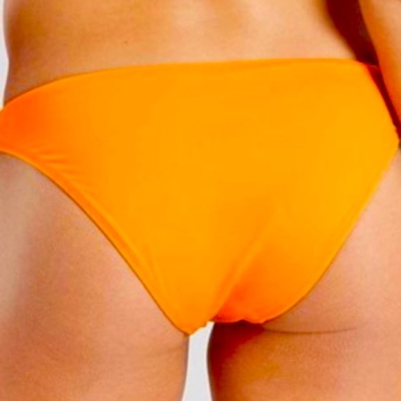 Athleta Bikini Bottom NWT Orange Ribbed Size Large - Picture 2 of 8